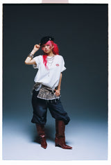 King Logo Slub Denim Buggy Pants