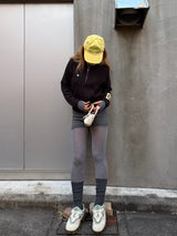 ハーフジップニットフーディー 