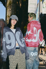 Numbering With Star Logo 拉鍊連帽衫 