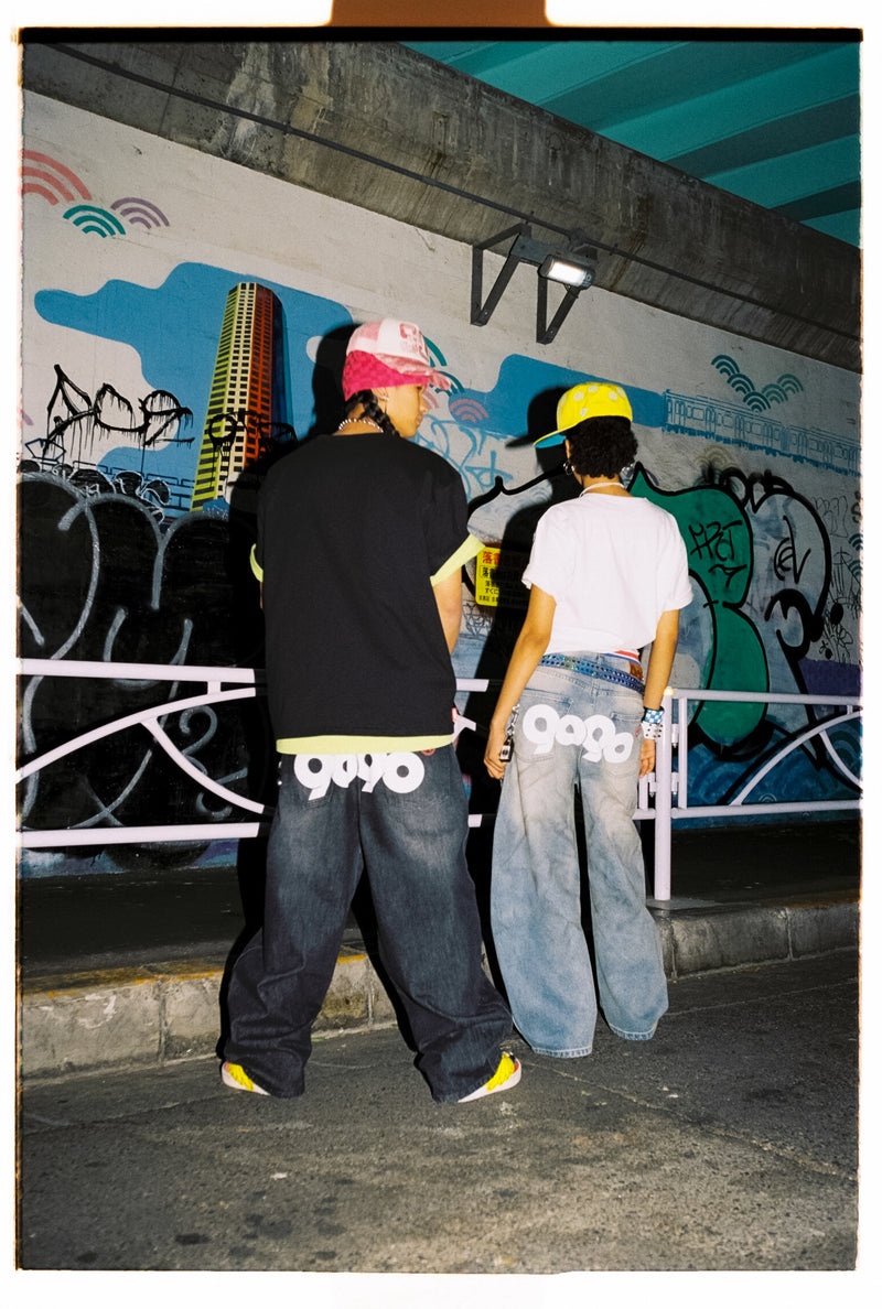 9090 OG Logo Painted Denim Pants – YZ