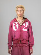 編號拉鍊連帽衫 