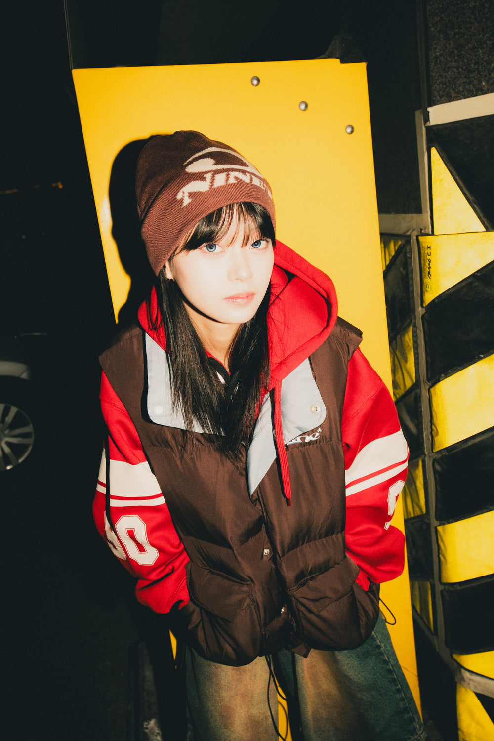 Ameba Logo Reversible Puffer Vest – YZ