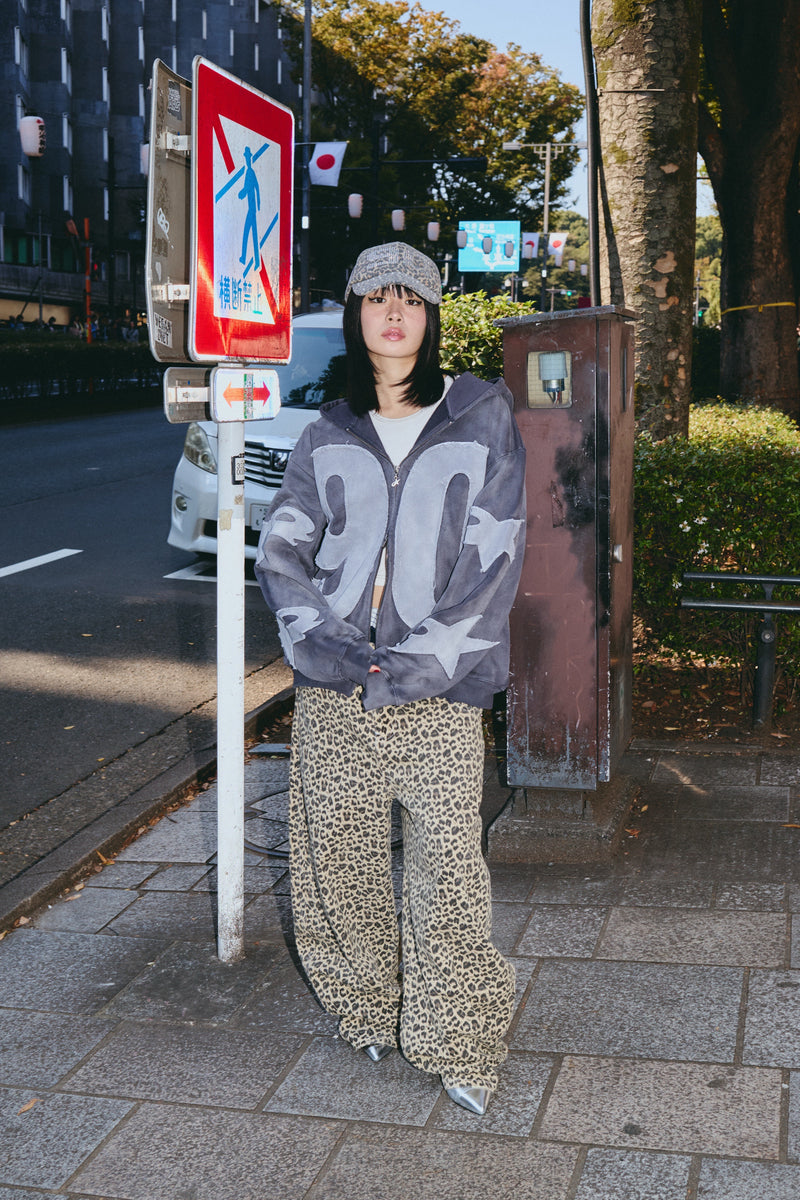 Numbering With Star Logo 拉鍊連帽衫 