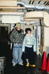 90 로고가 풍부한 복도 재킷