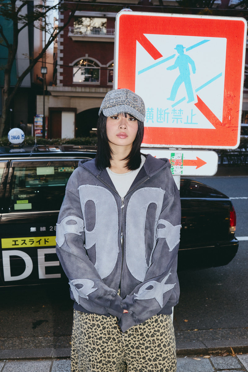 Numbering With Star Logo 拉鍊連帽衫 