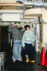 90 로고가 풍부한 복도 재킷