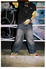 9090 OG Logo Painted Denim Pants 