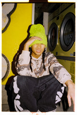 Cursive Logo Henley Neck Thermal L/S Tee