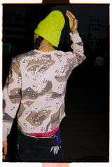 Cursive Logo Henley Neck Thermal L/S Tee