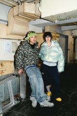 90 로고가 풍부한 복도 재킷