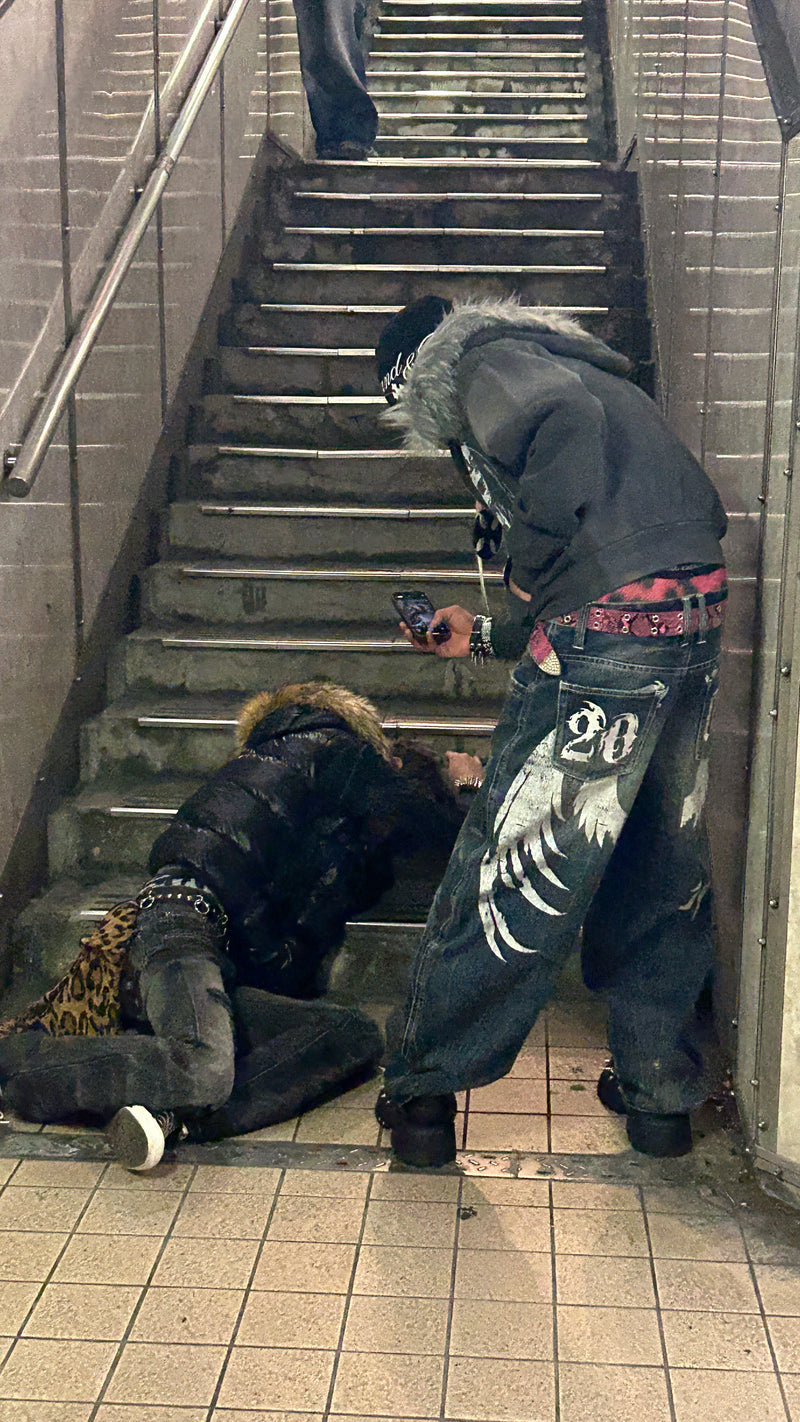 디스트로이 윙 버기 팬츠 