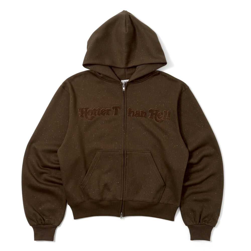 glitter heart logo zip hoodie – YZ