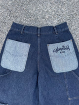 Two tone pocket jeans