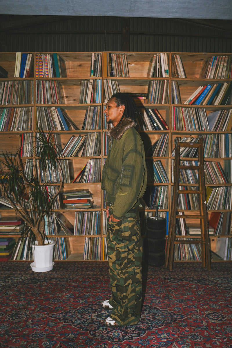 reversible fur flight jacket