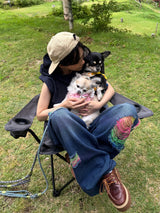 rainbow damage denim