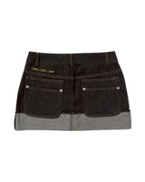FOLDED DENIM SKIRT