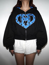 H HEART REVERSIBLE ZIP HOODIE 