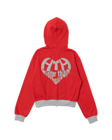 BICOLOR HEART LOGO HOODIE 