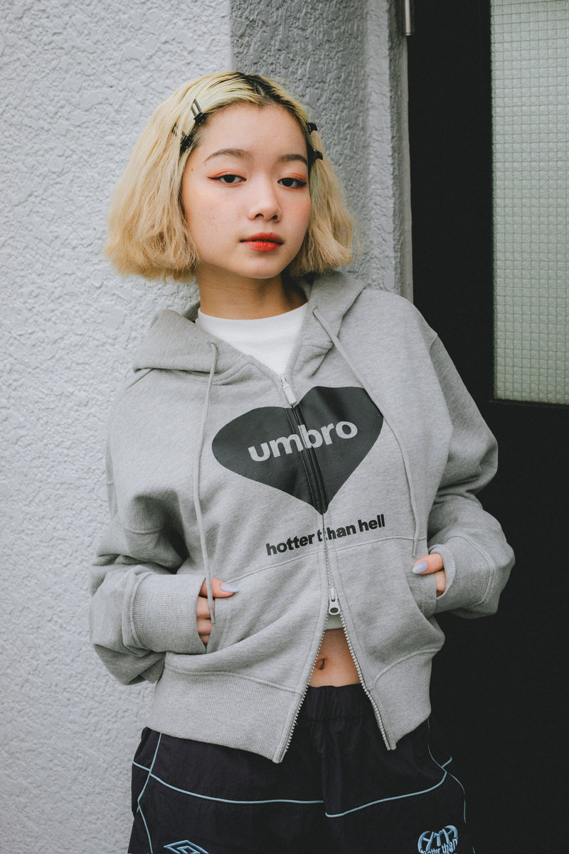 ブラックHTH × UMBRO zip hoodie