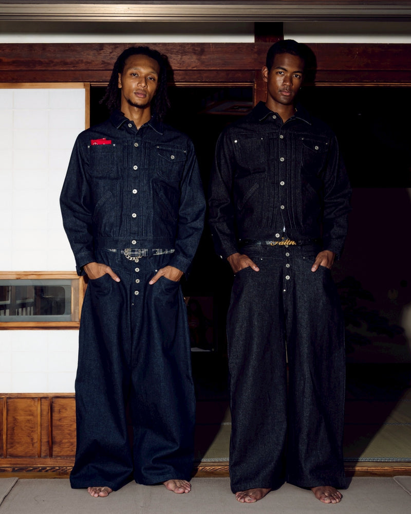 Wide baggy painter denim pants