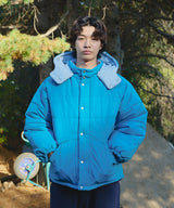 Check Hood Down Jacket