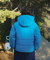 Check Hood Down Jacket