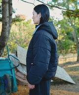 Check Hood Down Jacket