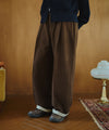 Inside Check Wool Like Slacks 