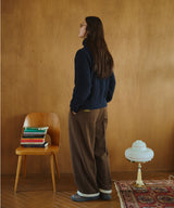Inside Check Wool Like Slacks 