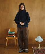 Inside Check Wool Like Slacks 