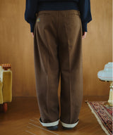 Inside Check Wool Like Slacks 