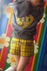 wiggle wiggle × HTH check pattern mini shorts