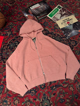 ballsy knit double zip hoodie