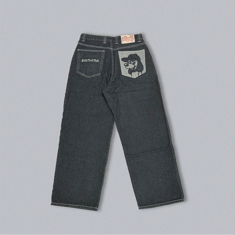 Rigid CMT ruler denim pants