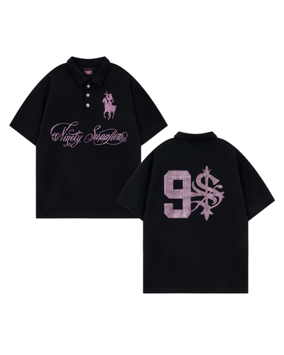 [0900xSUPPLIER] Set-up Rhinestone Polo 