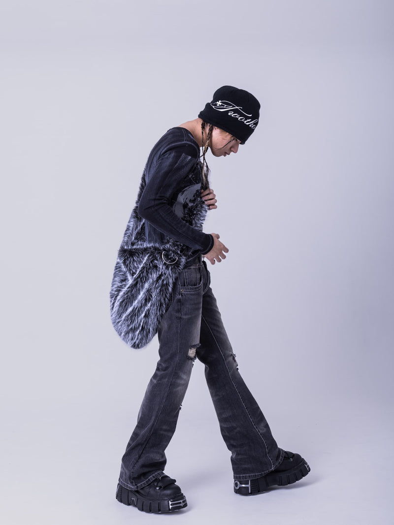 Wolf Shaggy Shoulder Bag