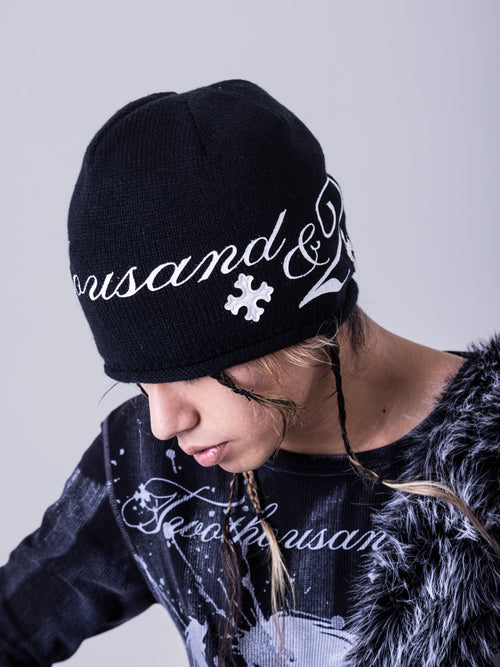 Leather Cross Beanie