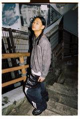 Cursive Logo Henley Neck Thermal L/S Tee