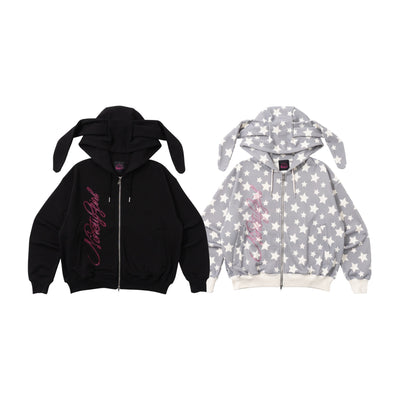 Rabbit Ear Zip Hoodie