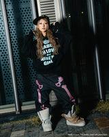 [0900girl x Love Elegance] Gothic Logo Eyelet Hoodie 