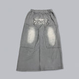 tribal logo double knee sweatpants