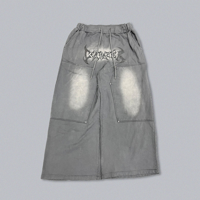 tribal logo double knee sweatpants