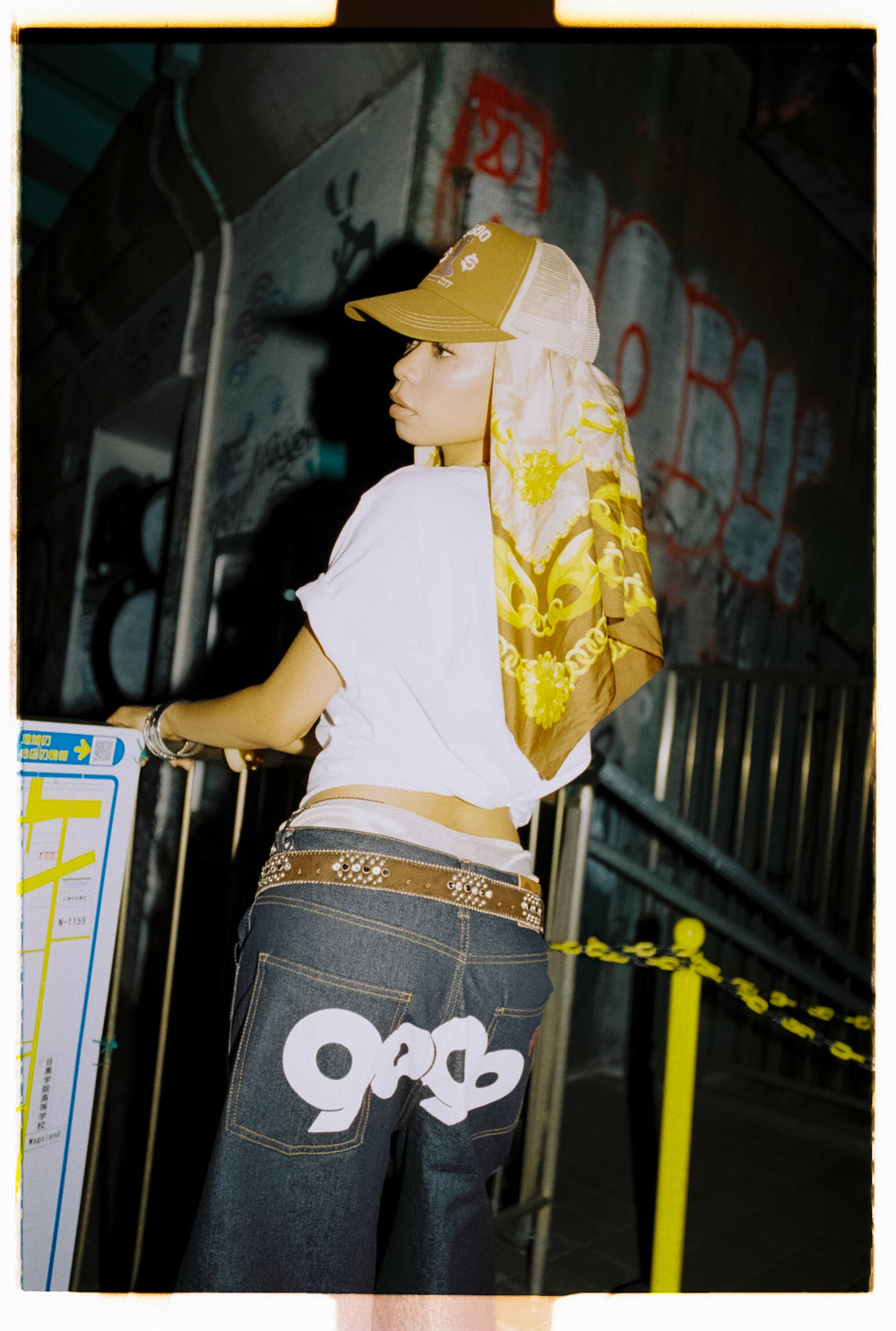 9090 OG Logo Painted Denim Pants – YZ