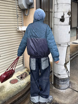 Two tone pocket jeans