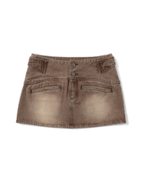 curve denim mini skirt