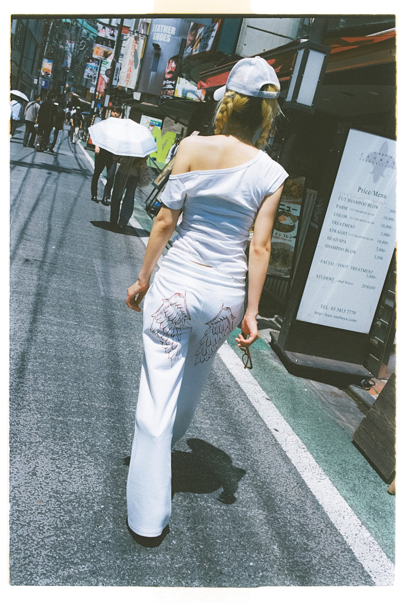 Feather Logo Slim Sweat Pants