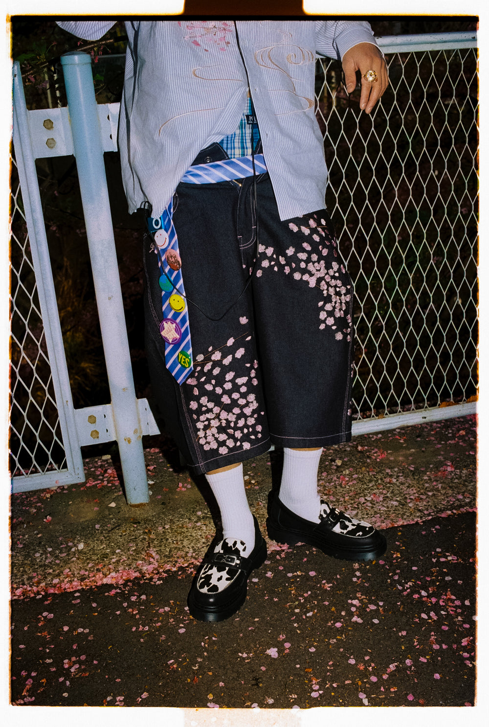 Sakura Embroidered Slub Buggy Jorts – YZ