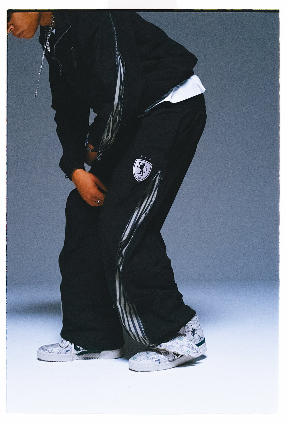 Herald Logo Side Zip Nylon Pants – YZ