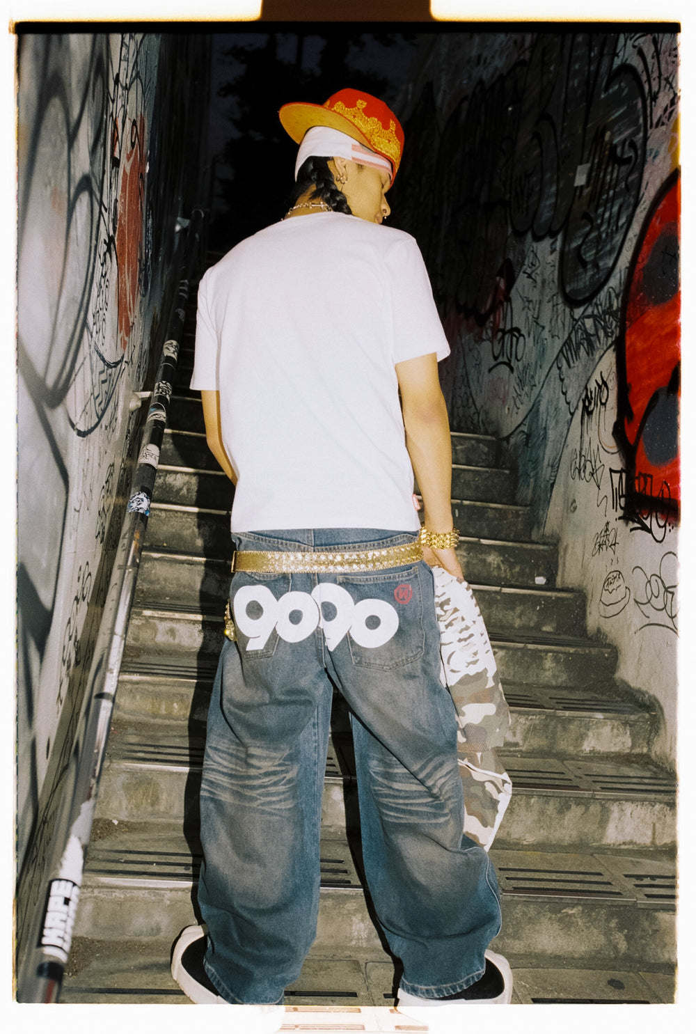 9090 OG Logo Painted Denim Pants – YZ