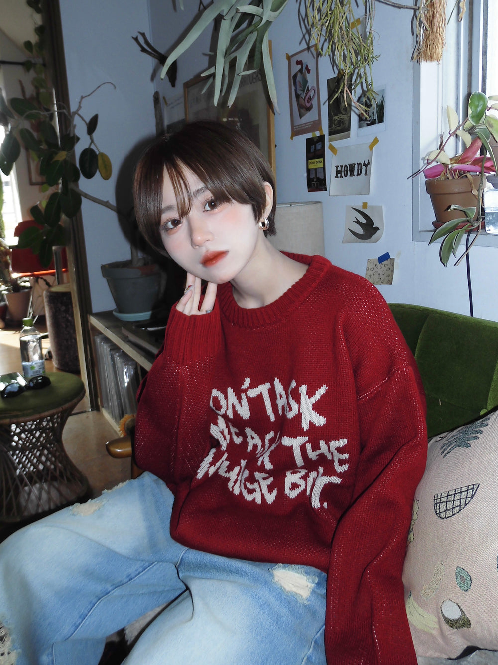 ジャガードニット AZUL BY MOUSSY | モザイクジャガードニット (ニット ) |SHEL